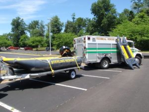 Boat from the Sterling Rescue Water Team
